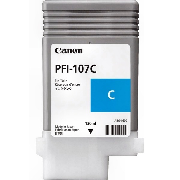 Картридж для принтера и МФУ Canon PFI-107C голубой, [6706B001]