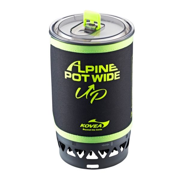 Туристическая горелка Kovea Alpine Pot Wide Up KGB-0703WU газовая 1010 Вт черный/зеленый